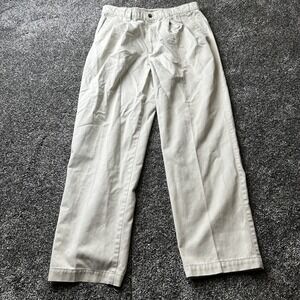 Docker Pants Mens 34x32 Beige Chino Pleated Front Classic Fit Slash Pocket